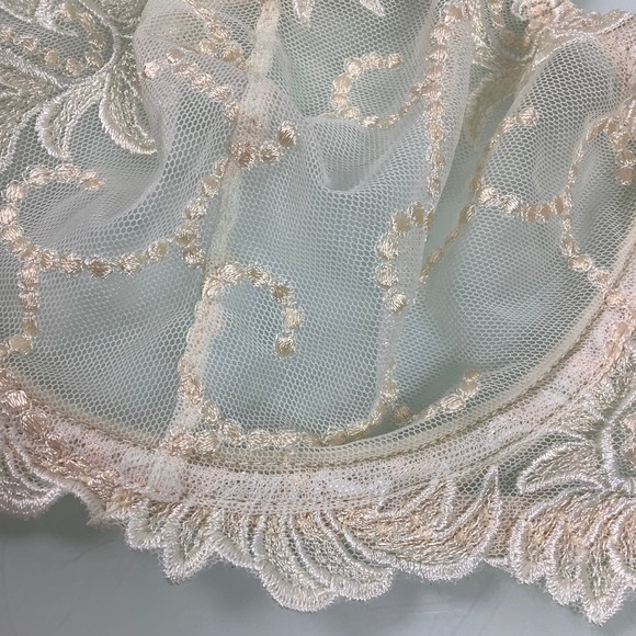 Lunaire Seville Shear Lace Full Coverage Ivory Wired Bra SZ 38D EUC - Picture 9 of 12